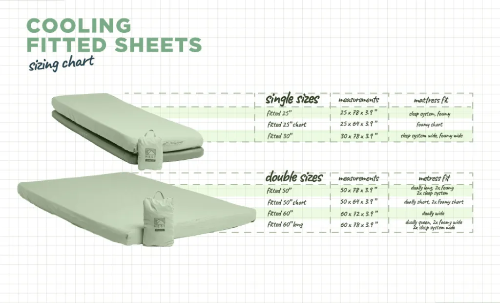 Hest Fitted Sheet 25” Cooling hoeslaken koelend