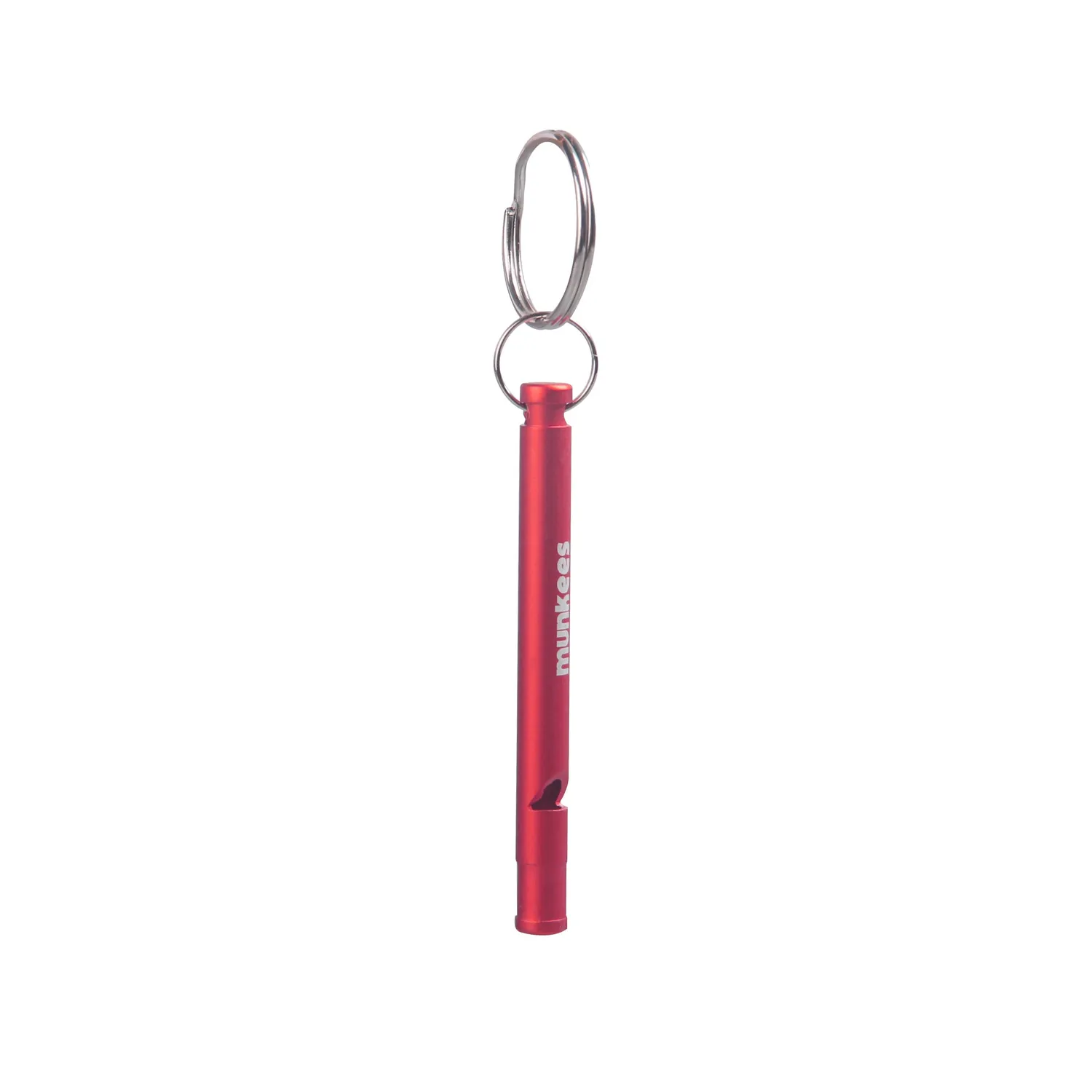 Munkees Fluitje Sleutelhanger 2-pack Groen Rood Aluminium