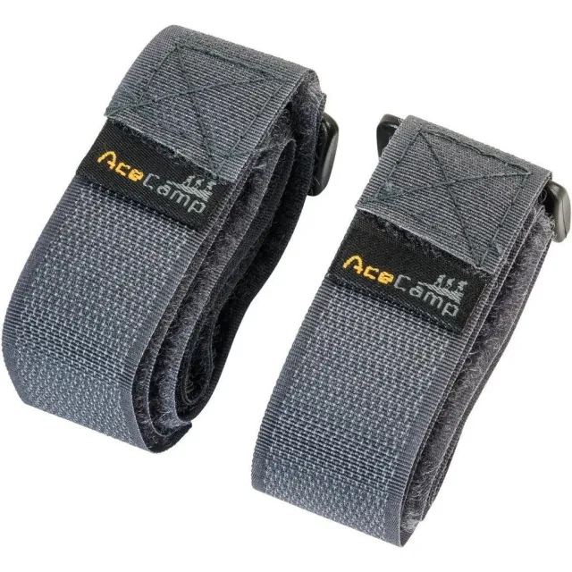 AceCamp Klittenband Spanband 60cm Grijs 2-pack