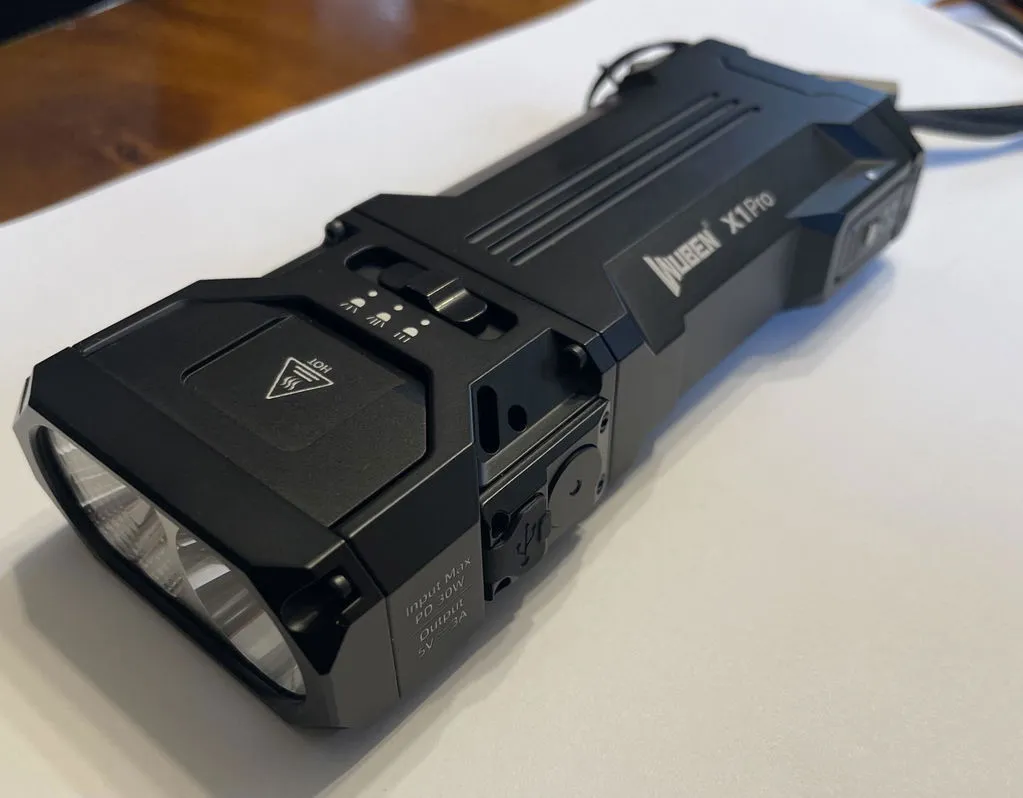 Wuben X1Pro EDC Zaklamp Zwart 12300 Lumen