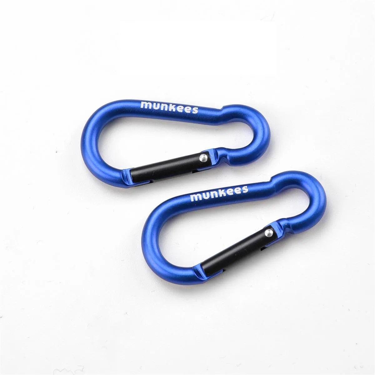 Munkees peerkarabijn 5 x 50 mm 2 stuks aluminium