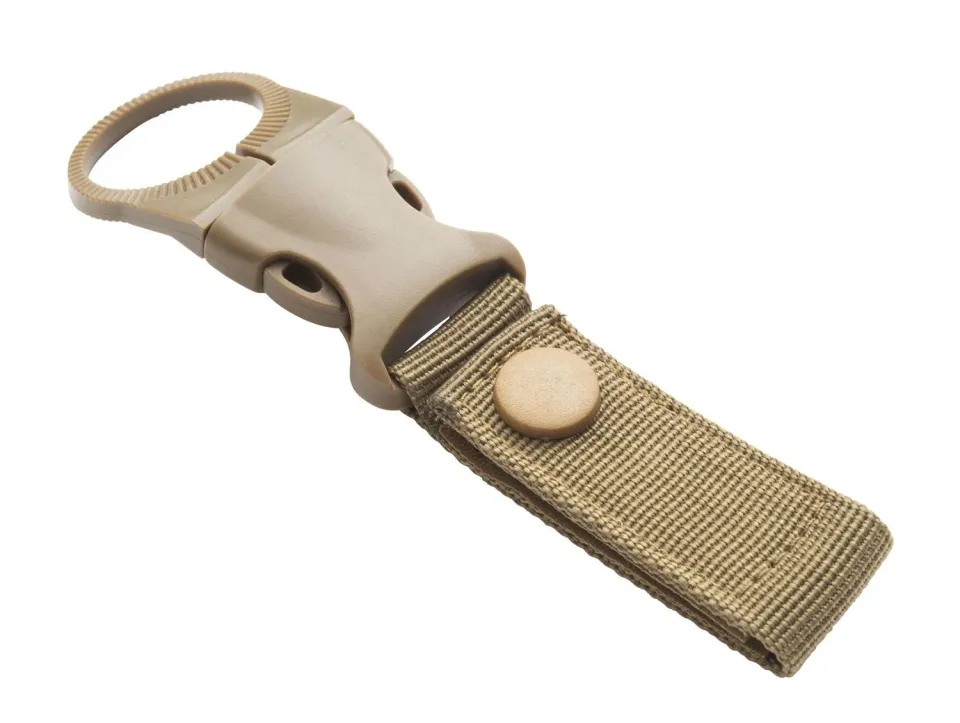 Munkees flessenhouder sleutelhanger khaki nylon