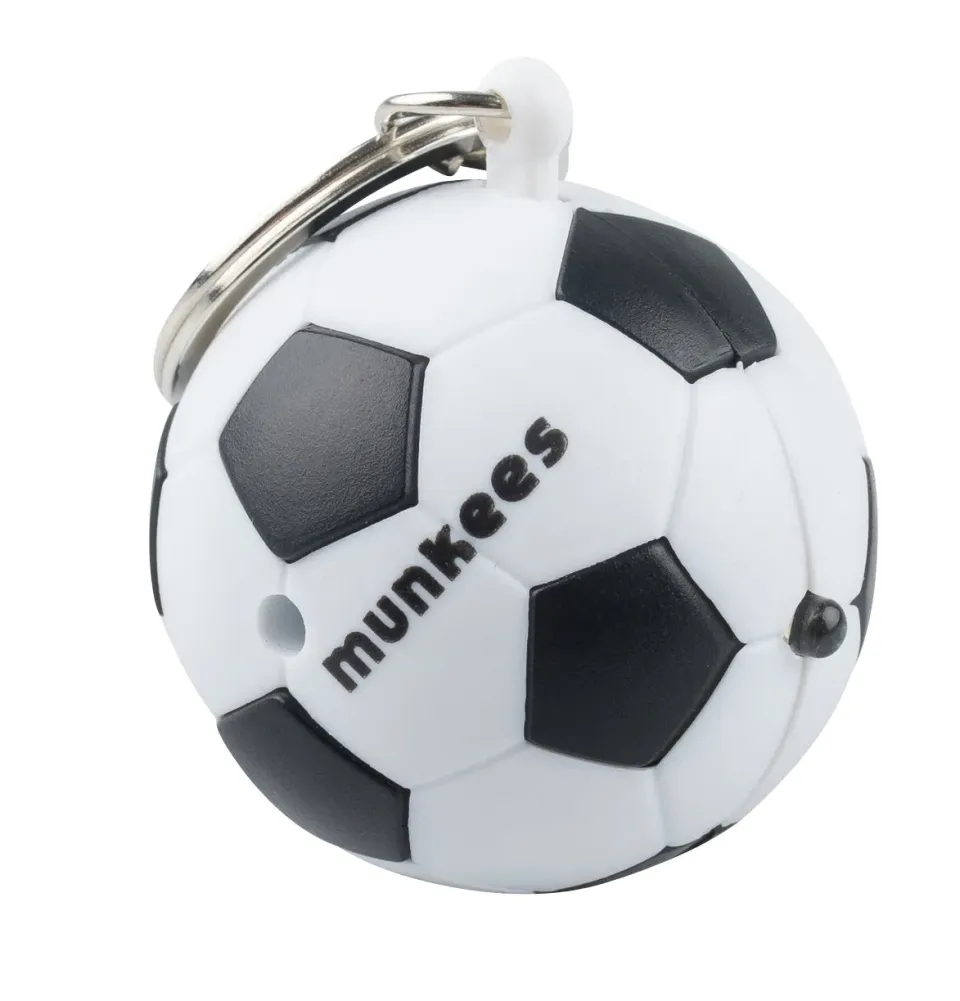 MUNKEES Voetbal sleutelhanger met LED en sound