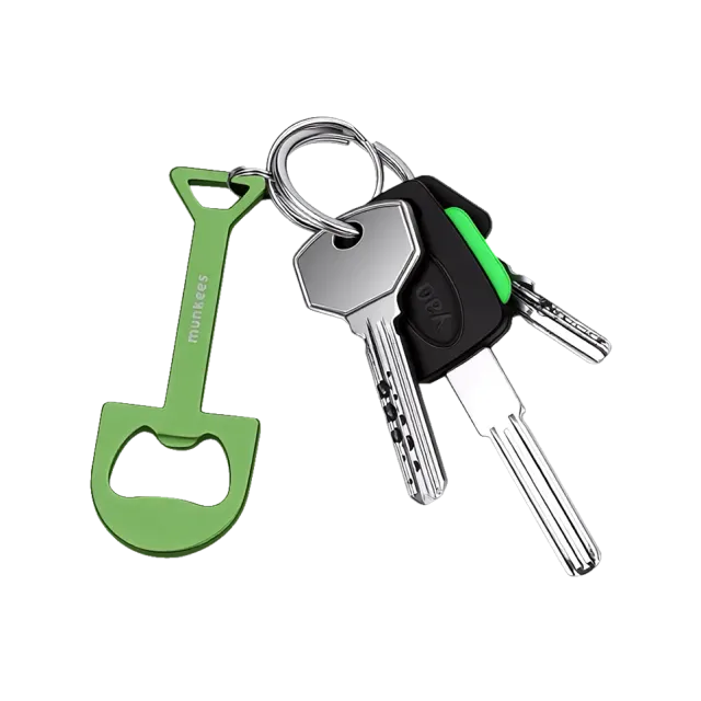 Munkees flesopener schep sleutelhanger aluminium