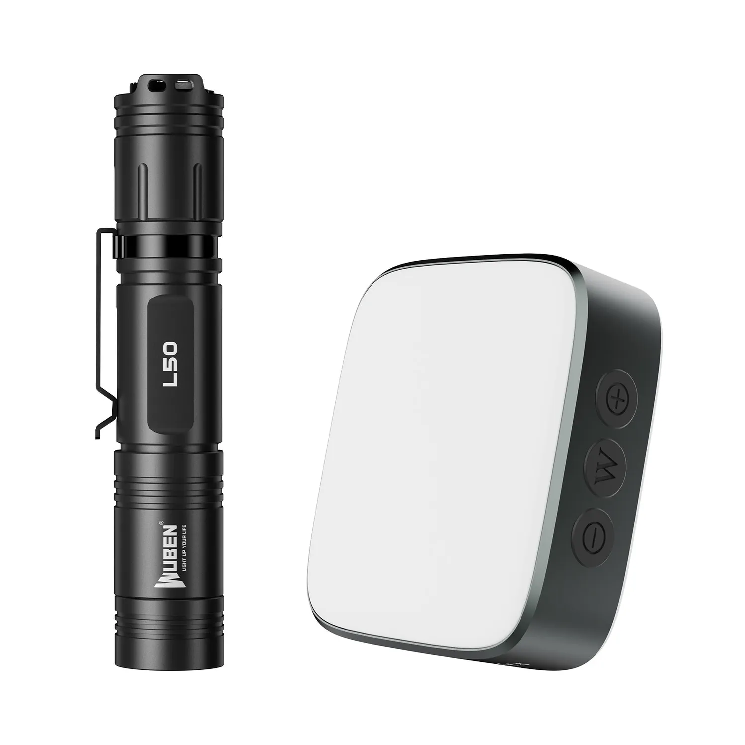 Wuben L50+E7 bundel zaklamp zwart 6500K