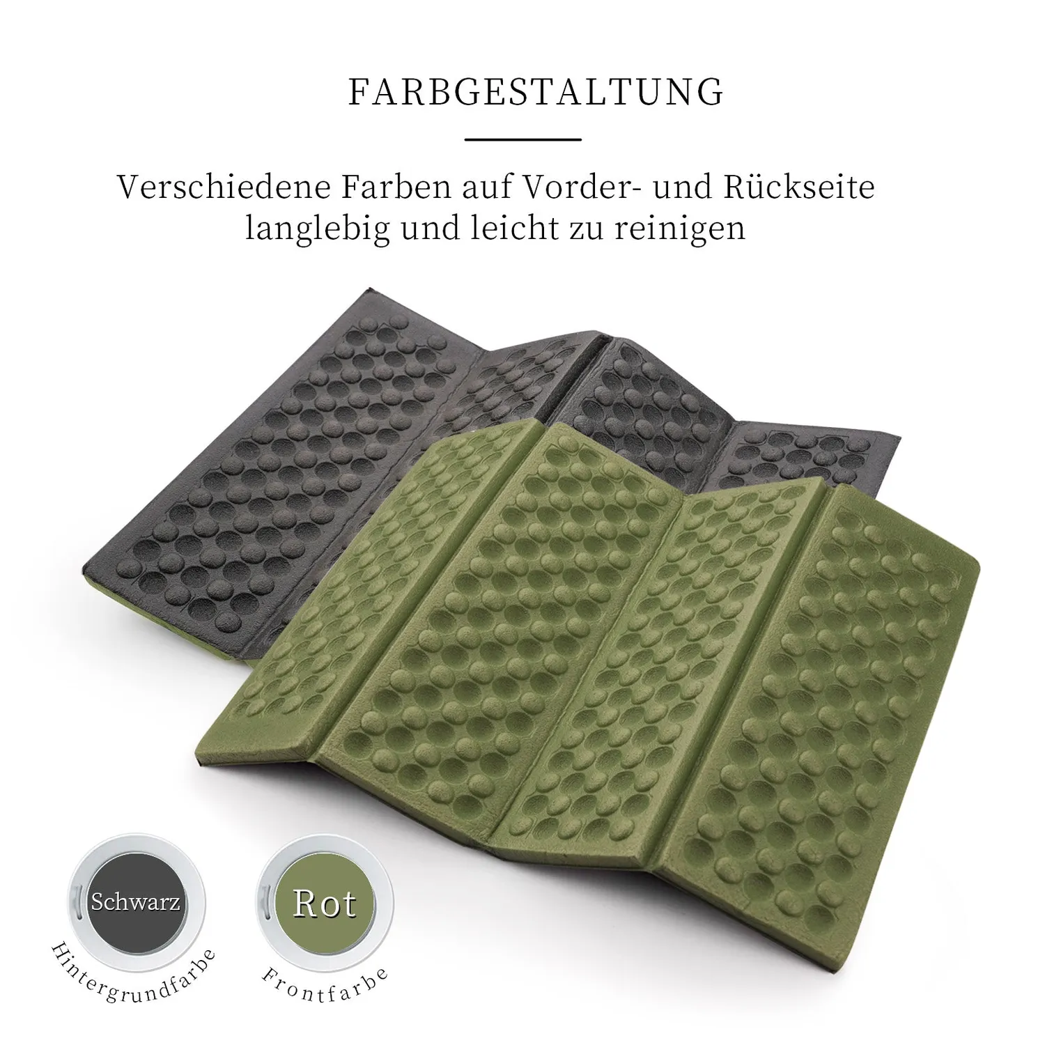 AceCamp Thermo zitkussen 40x30 cm groen 2 stuks