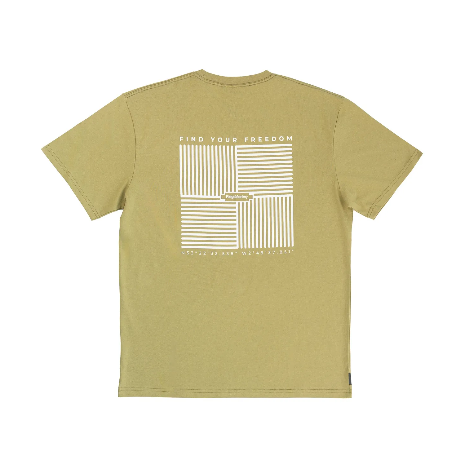 RidgeMonkey Dispersion Lounge T-shirt Heren Khaki katoenmix