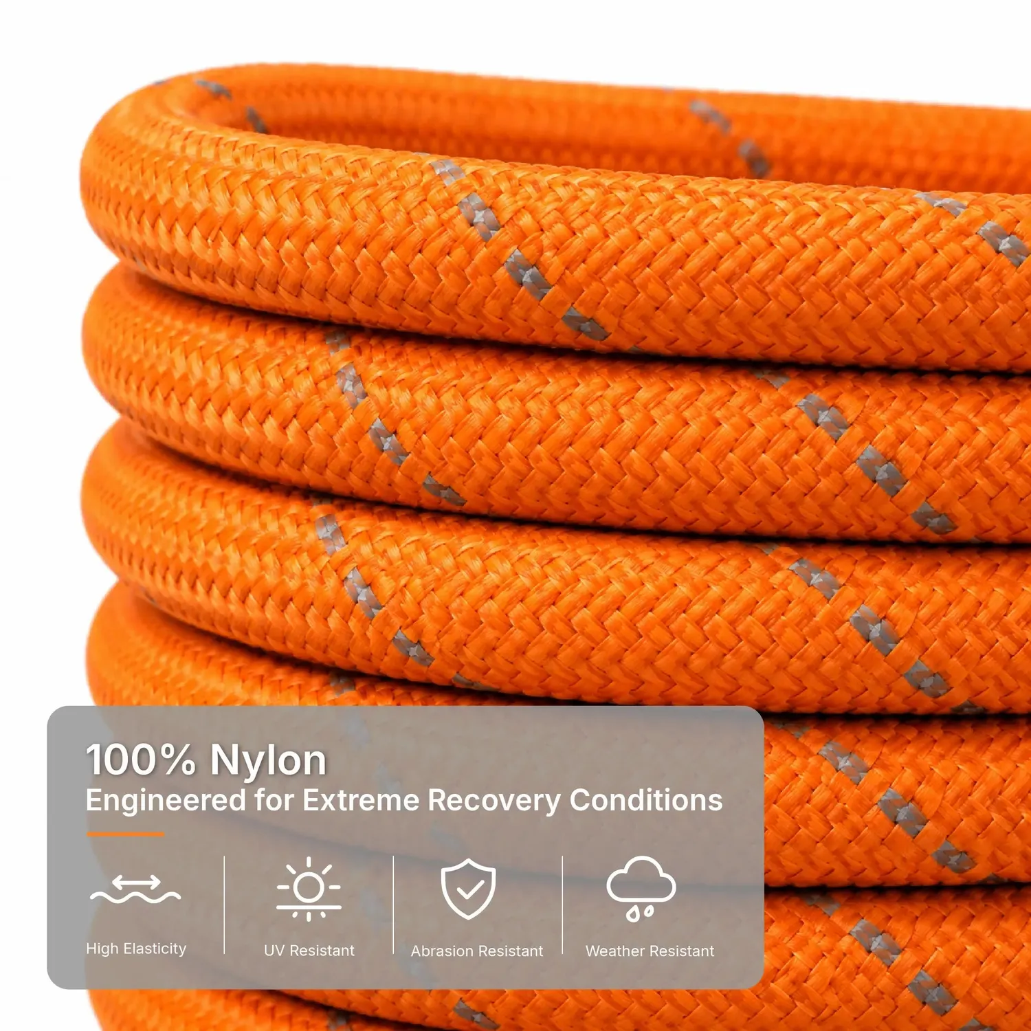 Naturnest recovery rope kinetisch 9m met shackles