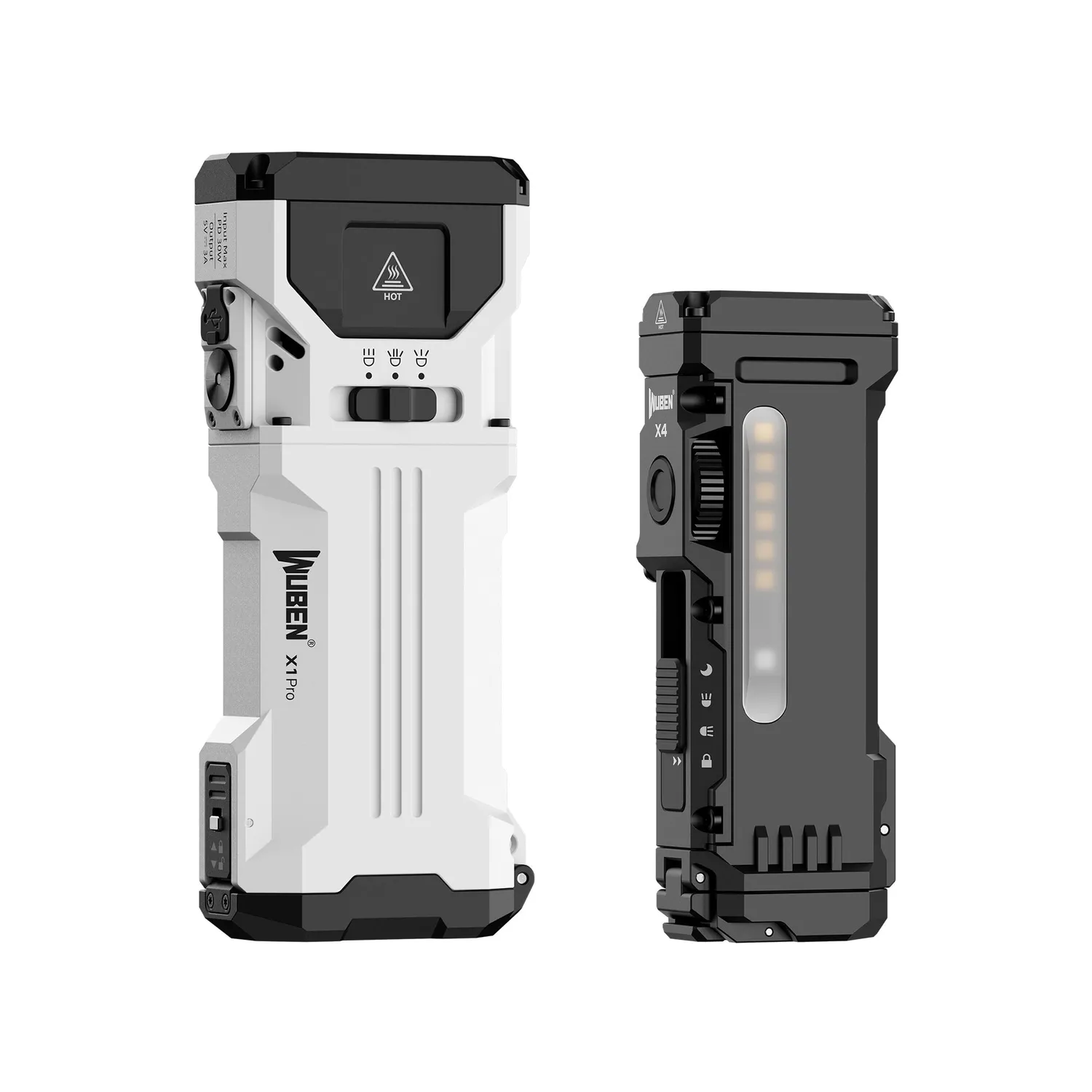 Wuben X1Pro zaklamp bundel X1Pro Black + X4 Black