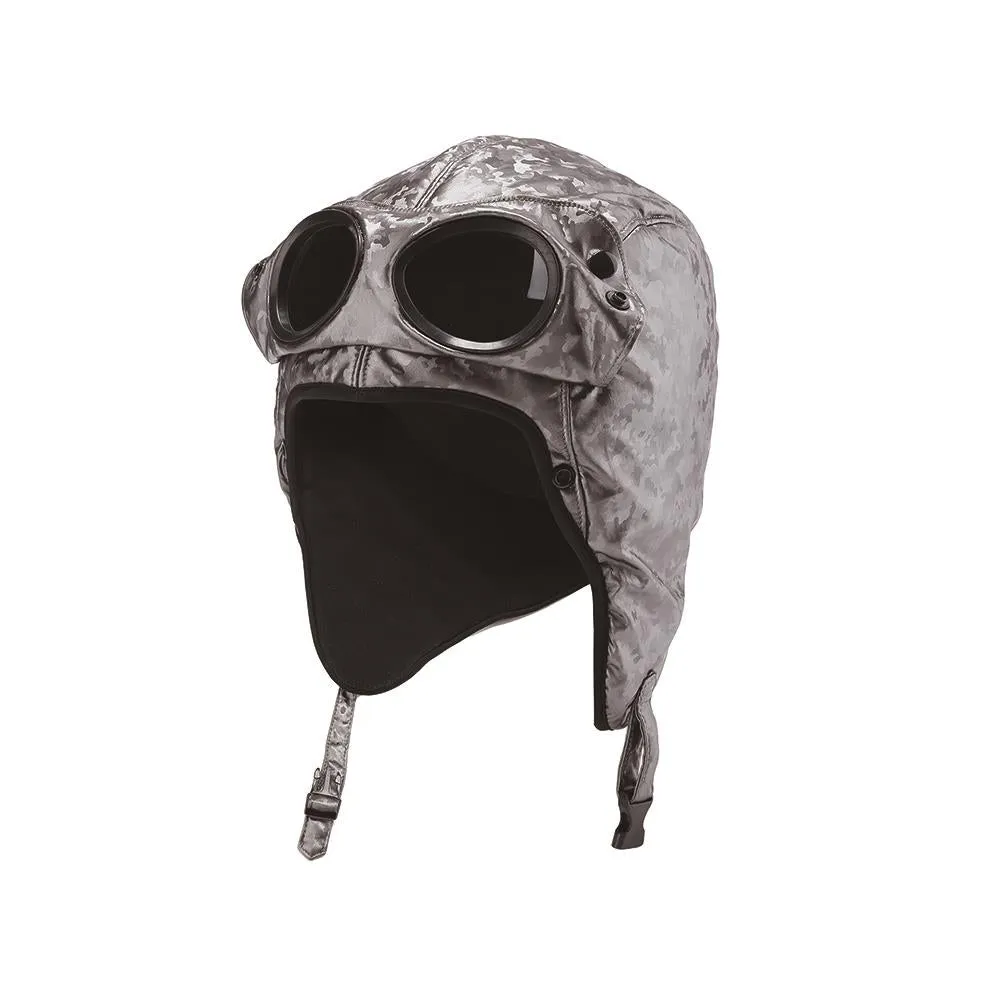 Action Fox Goggle skimuts met bril fleece zwart 58 cm