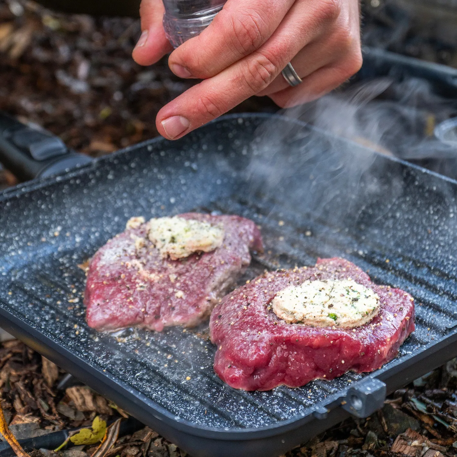 Ridgemonkey Connect Pan & Griddle XXL pannenset granite