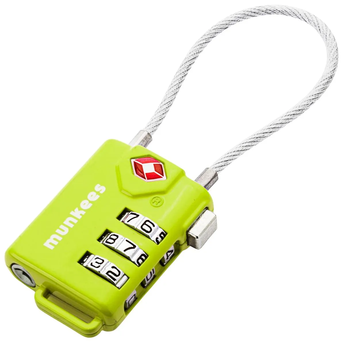 Munkees TSA cijferslot 3-cijferig kabel groen