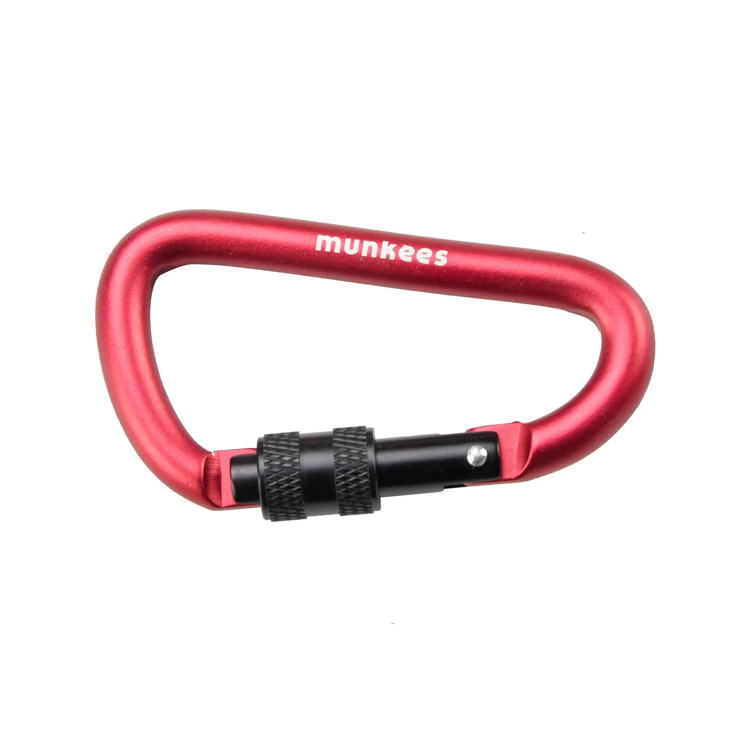 Munkees D-vorm karabiner schroefsluiting 80 mm 8 mm