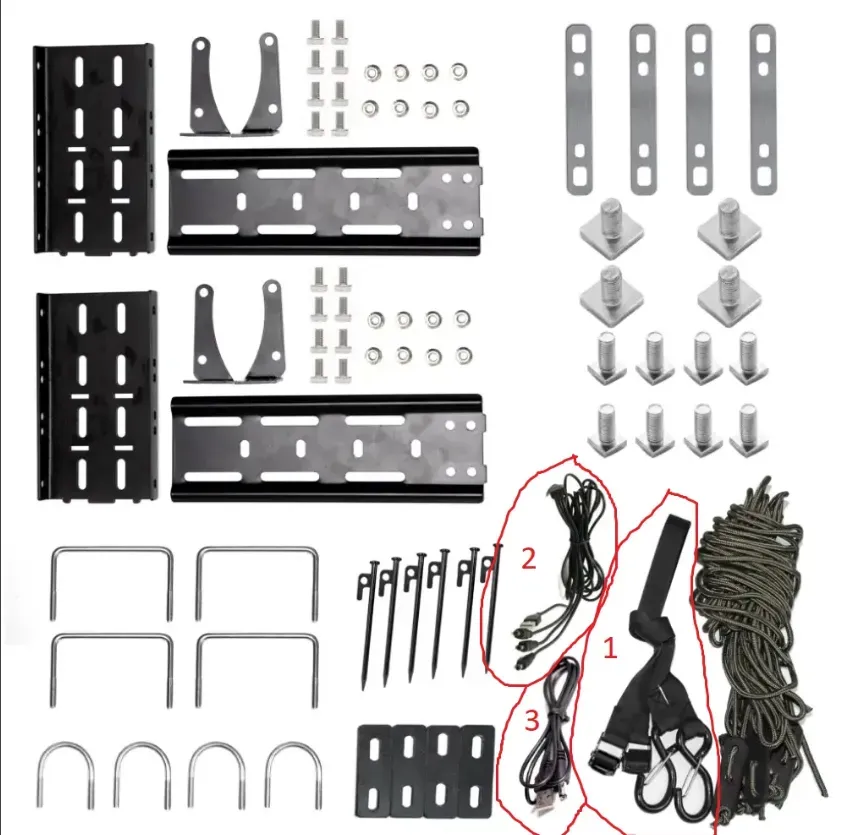 Naturnest luifel accessoires set voor daktent