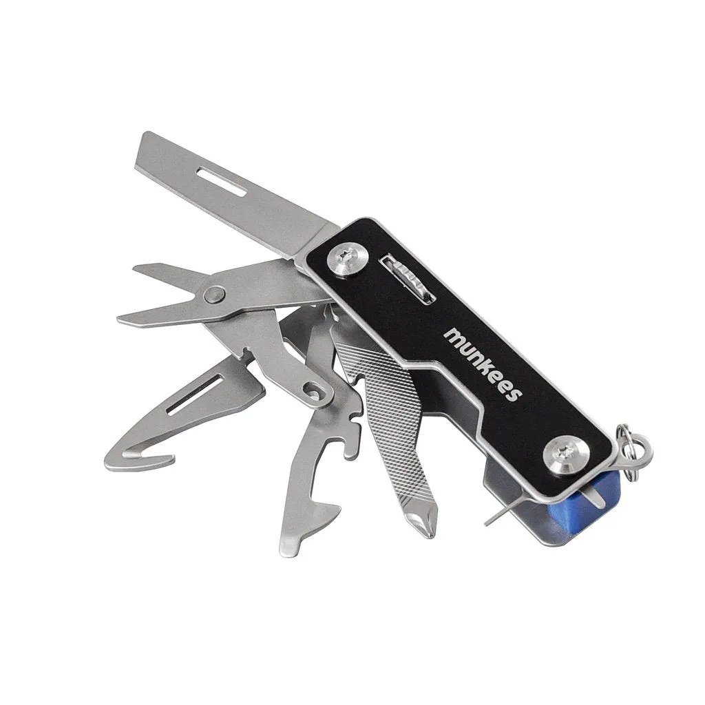 Munkees Lock zakmes 12 functies zwart 53 mm