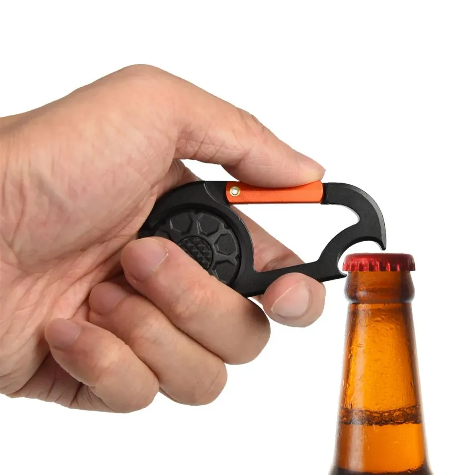 Munkees karabiner met LED en flessenopener zakformaat