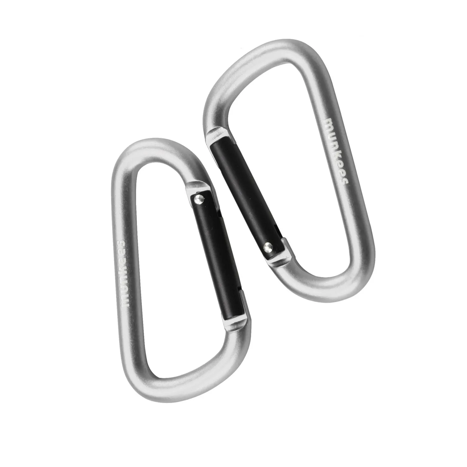 Munkees D-vorm karabijnhaak aluminium 6x60mm 2 stuks