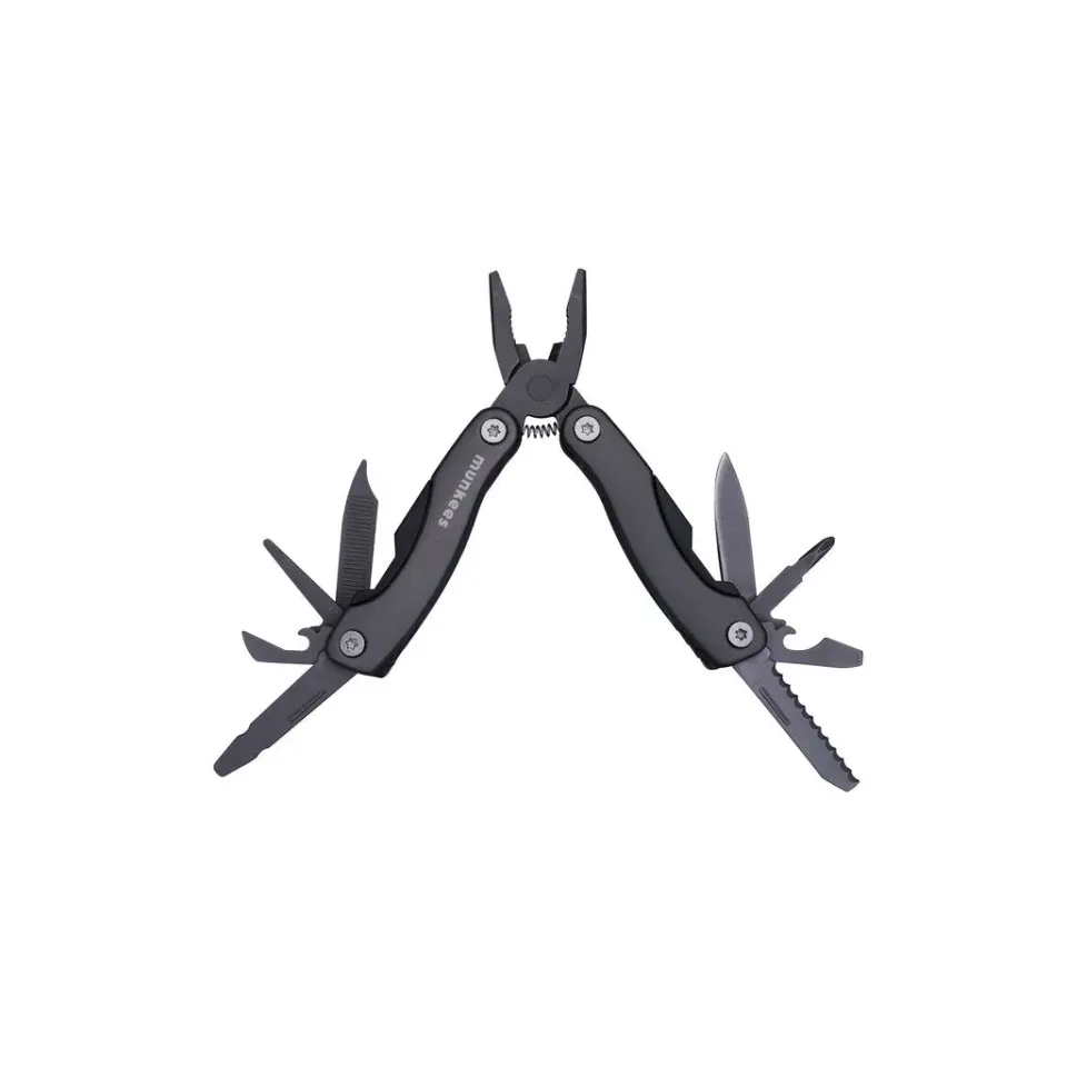 Munkees 9-in-1 multitool antraciet rvs inklapbaar