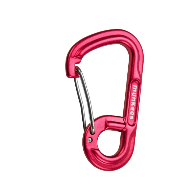 Munkees 6-vorm karabiner aluminium met draadsnapper