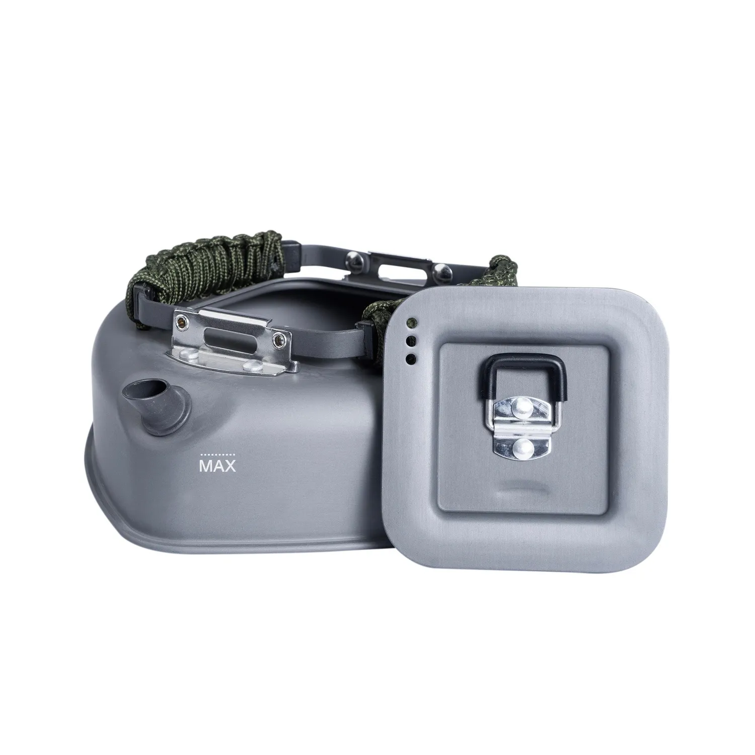 Ridgemonkey Paracord-Editie vierkante waterkoker small aluminium