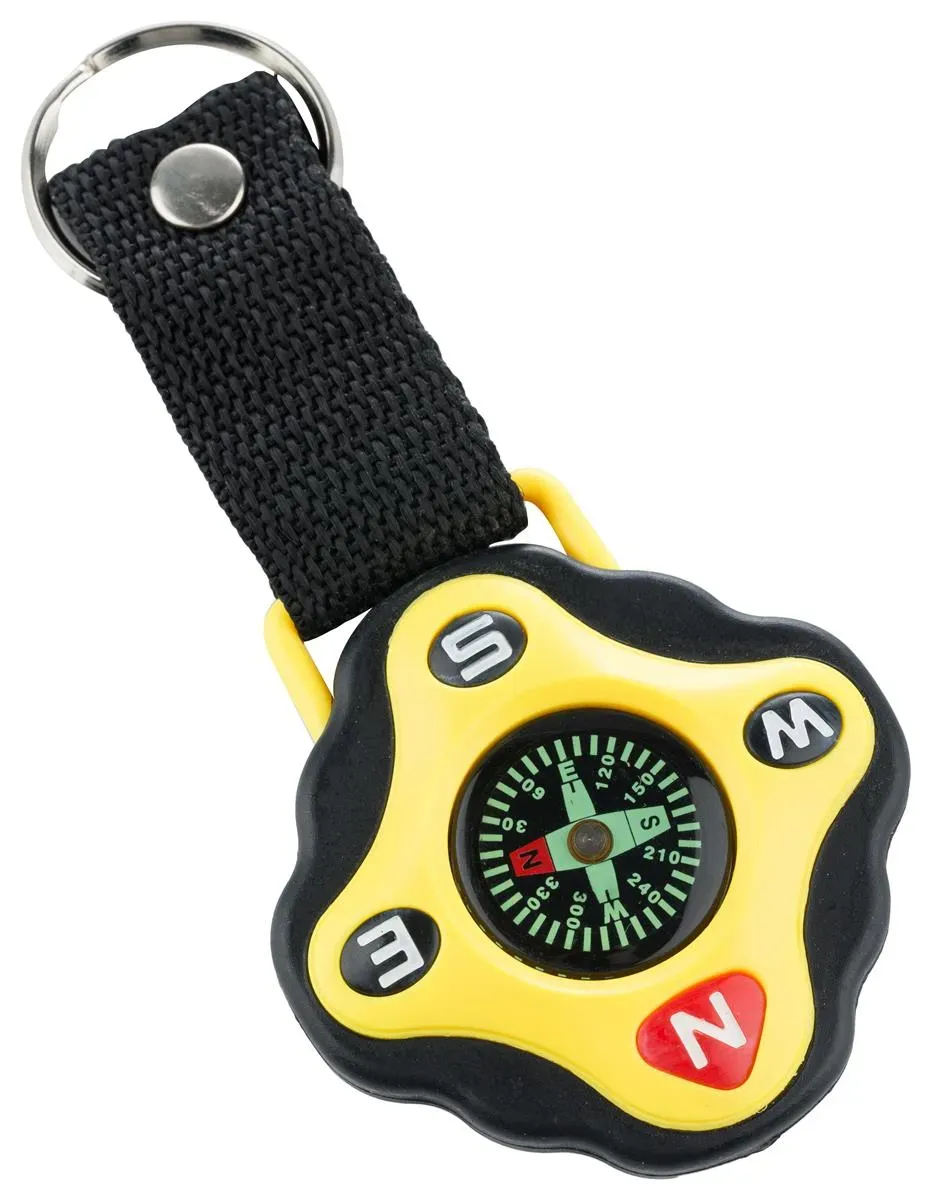 Munkees Kompas Sleutelhanger 3155 Zwart-Geel