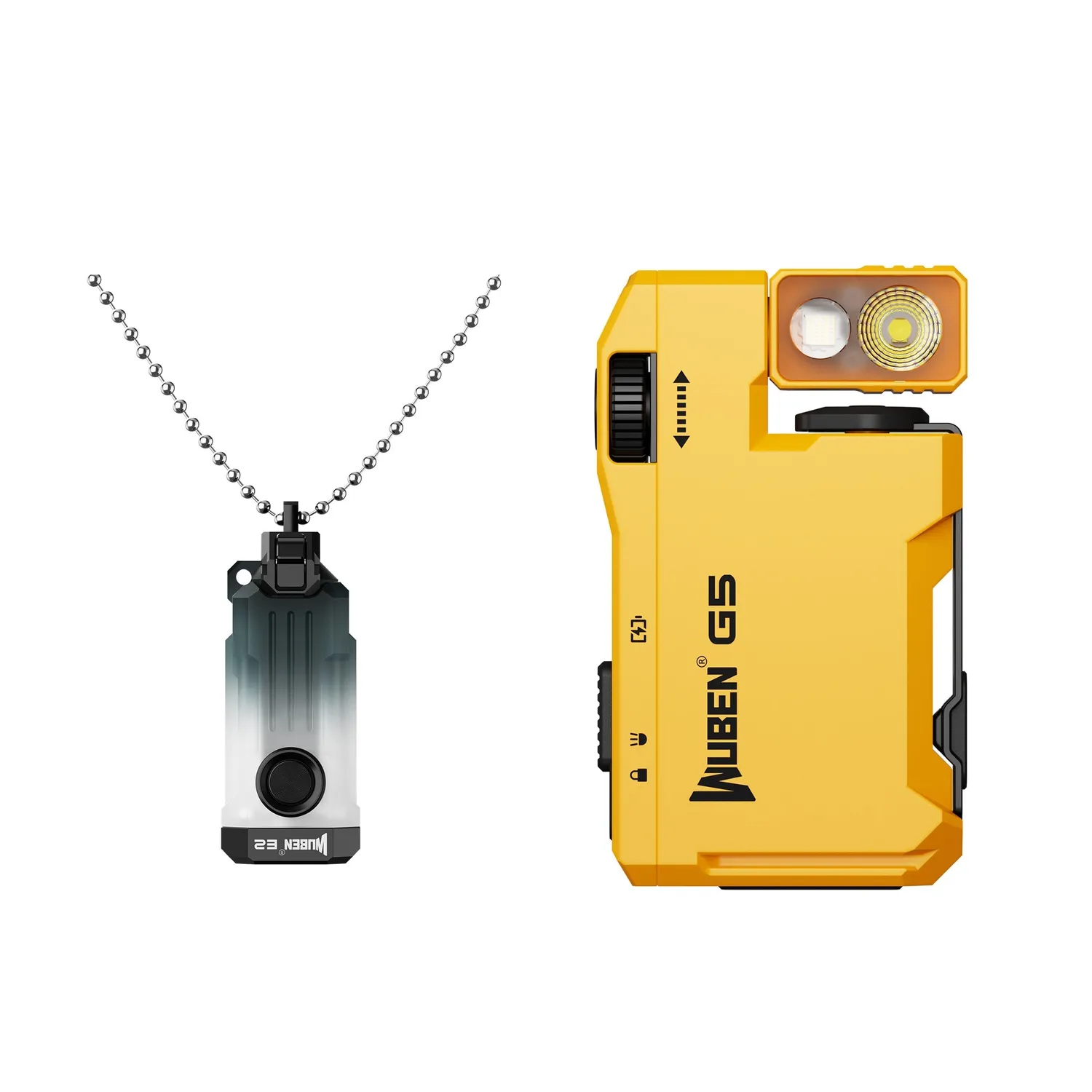 Wuben E2 zaklamp bundel E2 Black Set + G5 Black