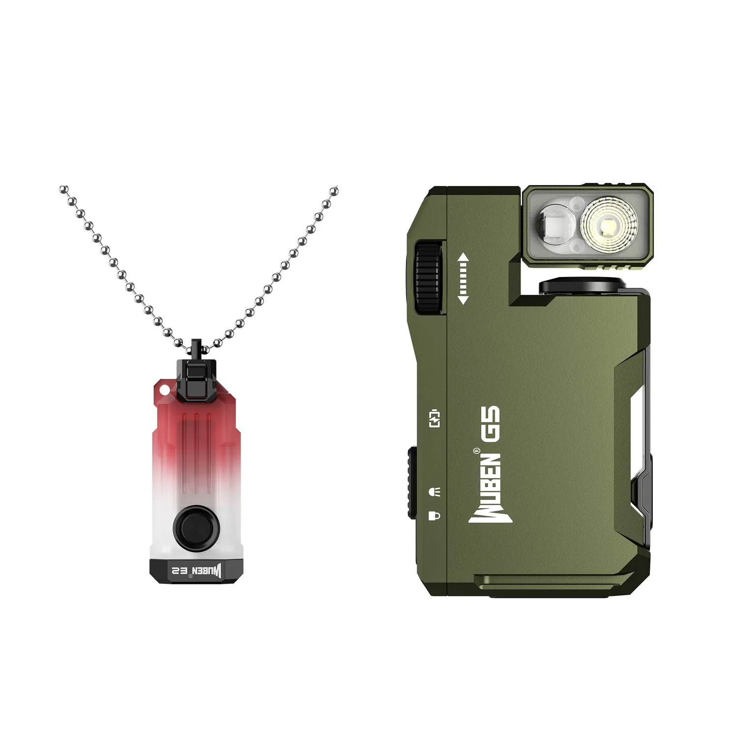 Wuben E2 zaklamp bundel E2 Black Set + G5 Black