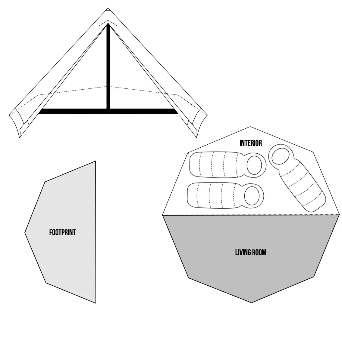 3F UL Gear Tribe 4 Hot Tent tipitent 4-persoons 2022