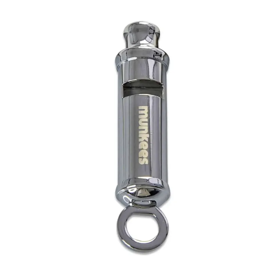 Munkees Bobby Noodfluitje Aluminium met Ring