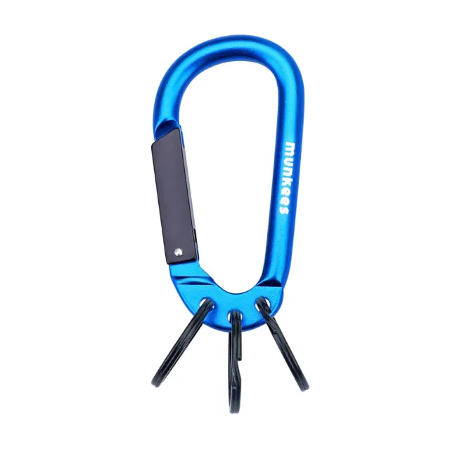 Munkees karabiner sleutelhanger aluminium 3 ringen