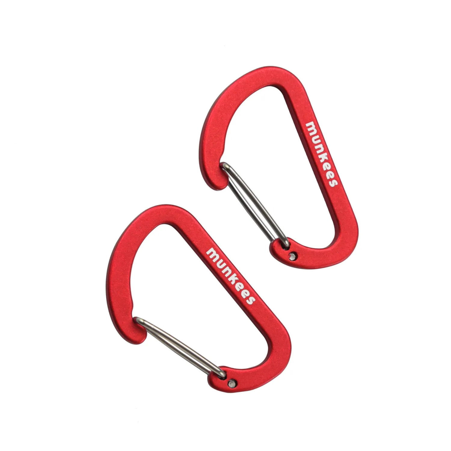 Munkees Karabijn Plat 40 mm 2-pack Aluminium