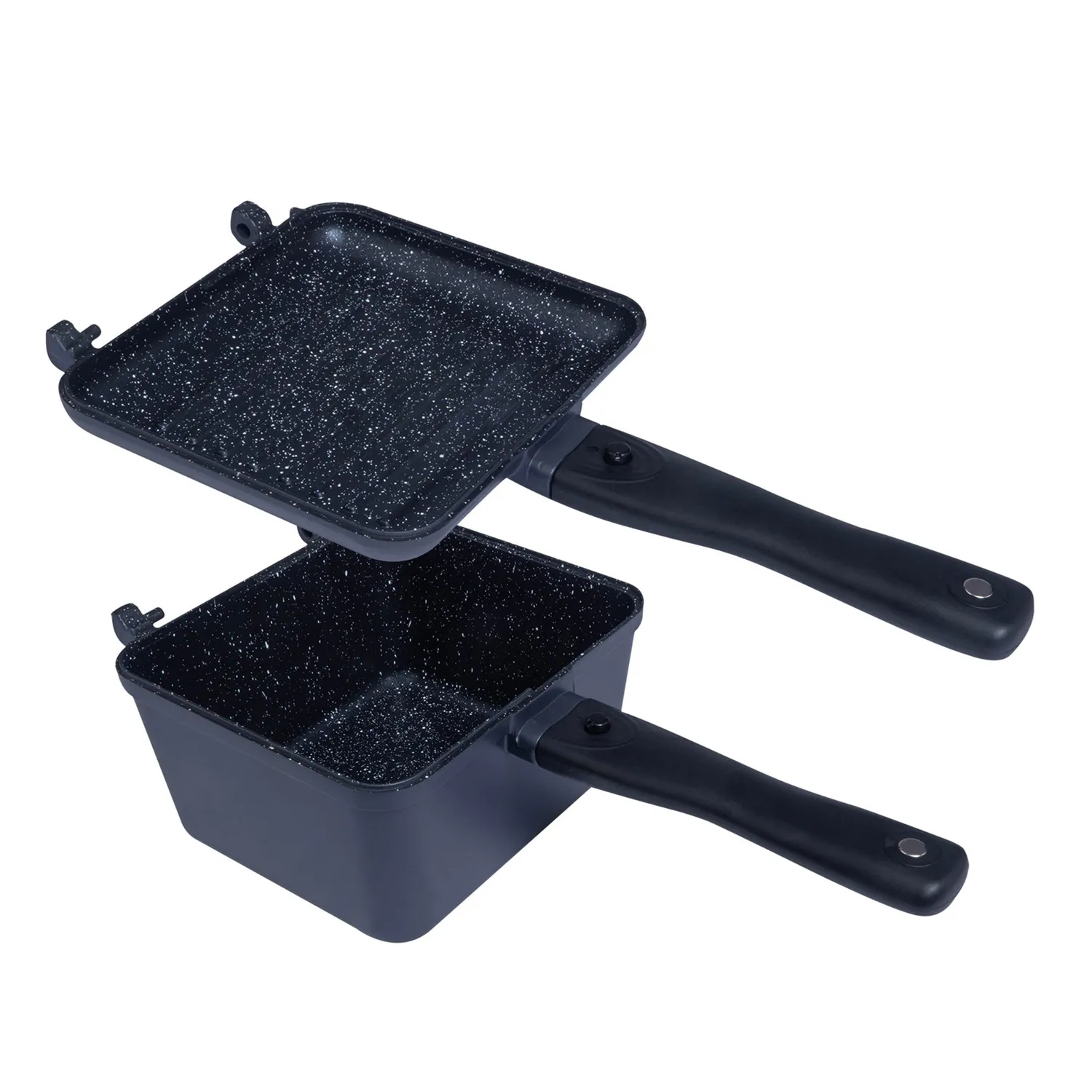 RidgeMonkey Connect Deep Pan Griddle pannenset Granite