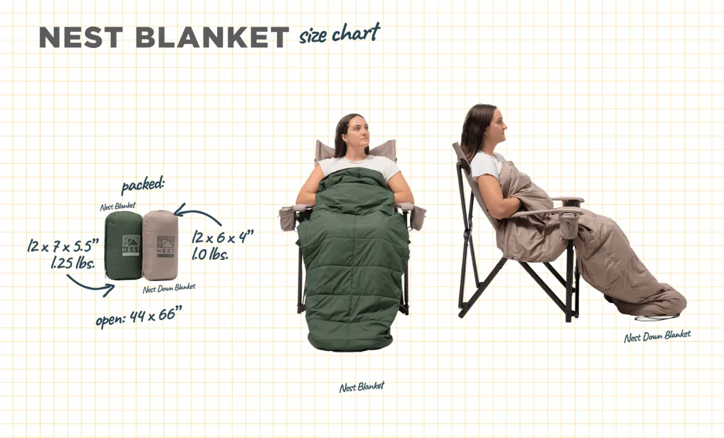 Hest Nest Blanket kampeerdeken synthetisch cilantro