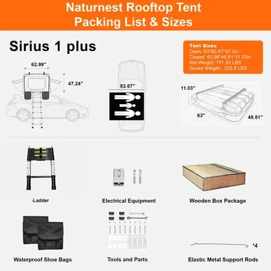 Naturnest Sirius 1 Plus daktent 210x160 skylight