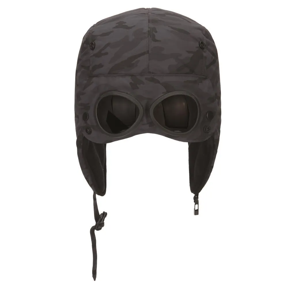 Action Fox Goggle skimuts met bril fleece zwart 58 cm