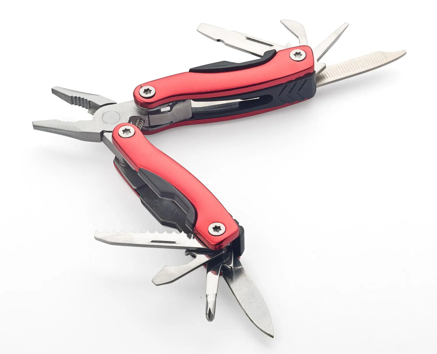munkees multitool 9 functies rood RVS