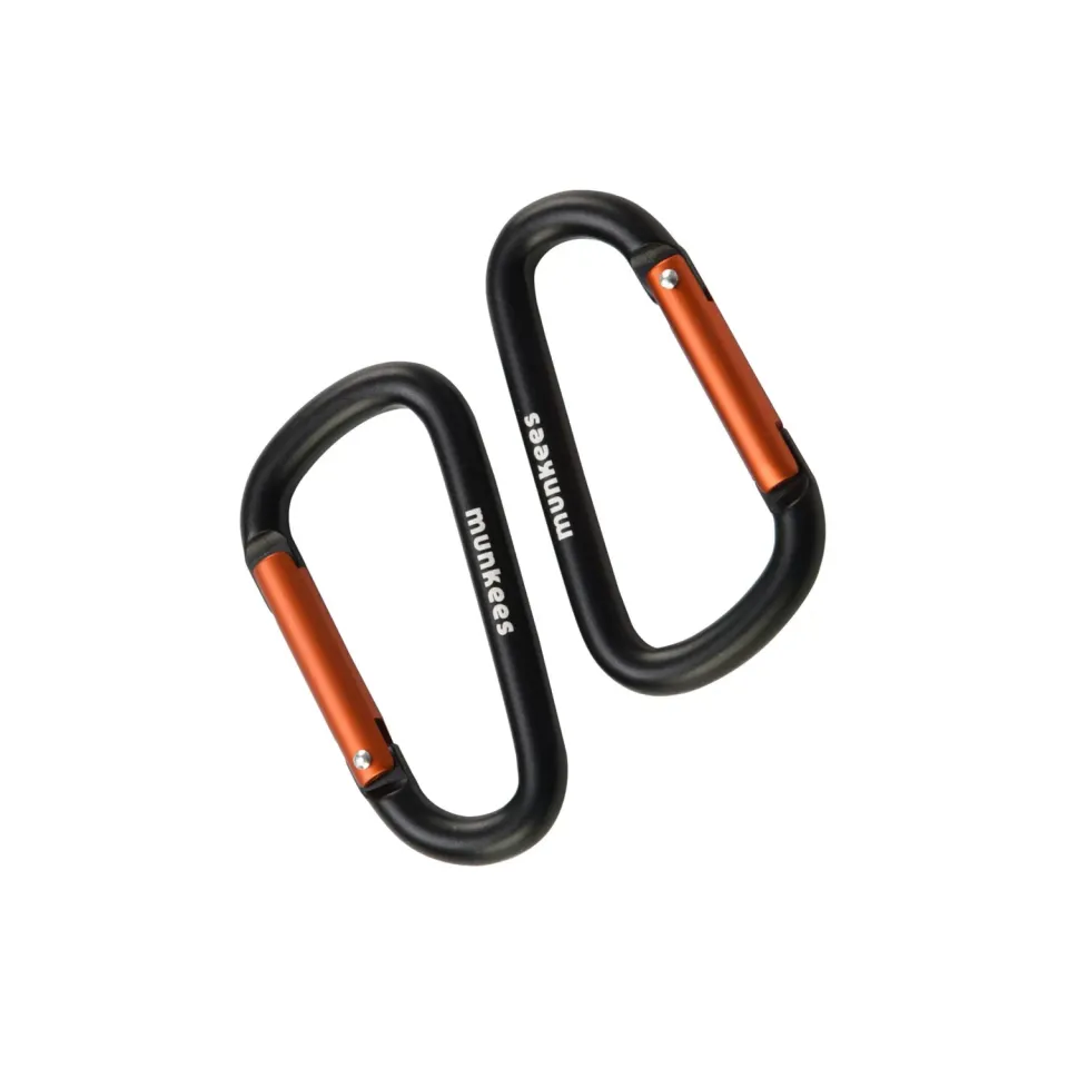 Munkees D-vorm karabijnhaak aluminium 6x60mm 2 stuks
