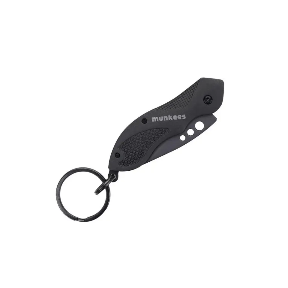Munkees Klapmes II Opvouwbaar Mes Antraciet Karabiner