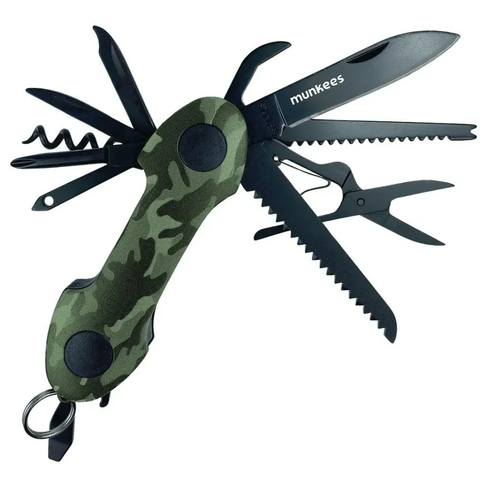 Munkees 25795 zakmes camouflage 15 functies