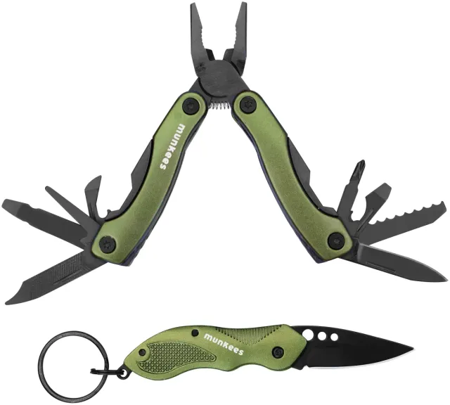 Munkees Multi Duo Olive multitool flessenopener schroevendraaier