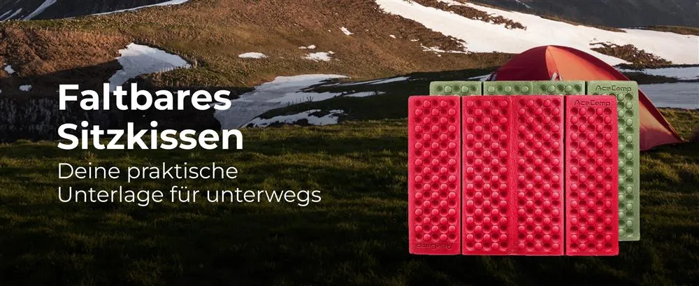 AceCamp Vouwbaar Zitkussen Rood Zwart EVA 38g
