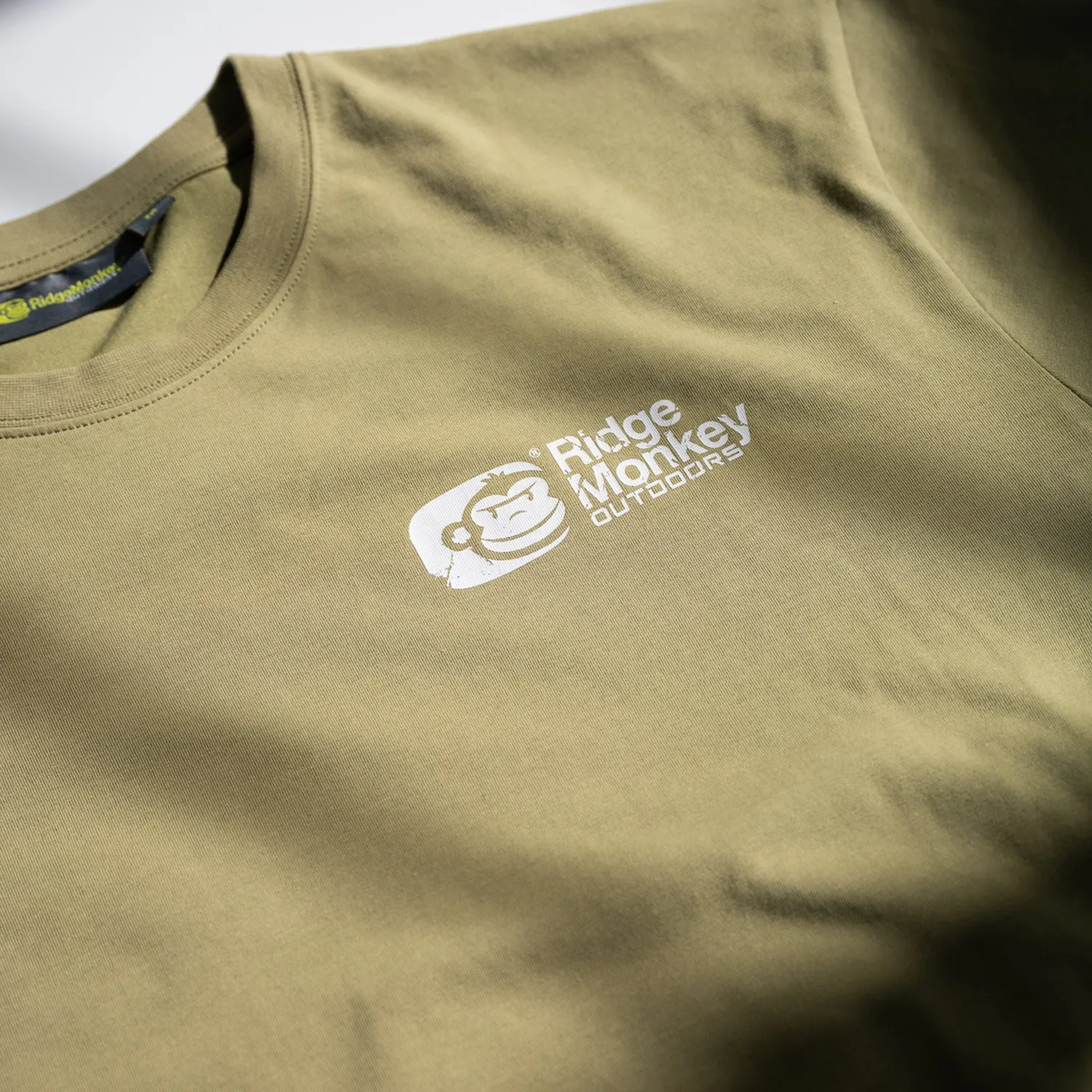 RidgeMonkey Dispersion Lounge T-shirt Heren Khaki katoenmix