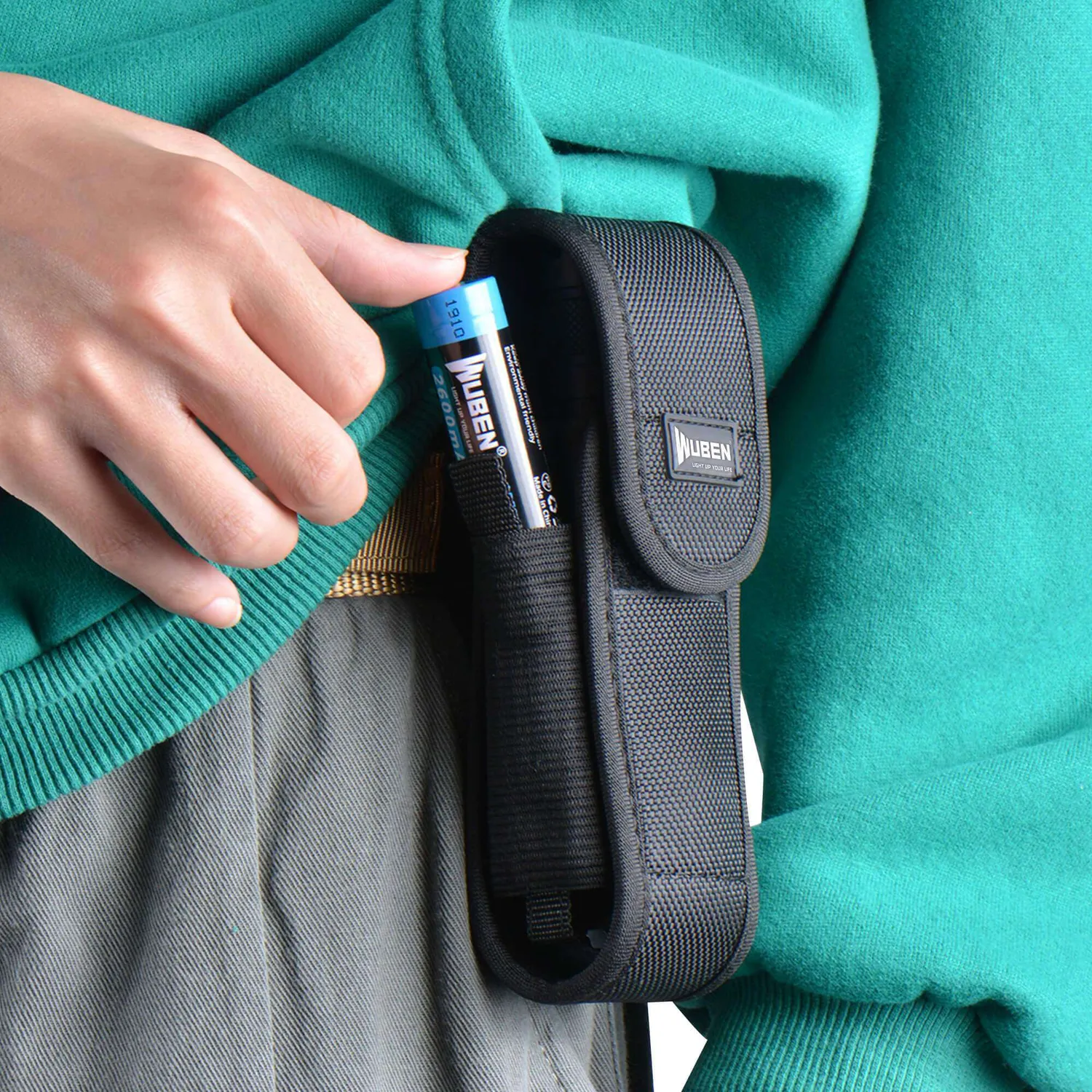 Wuben AS6 holster nylon lampfoedraal zwart
