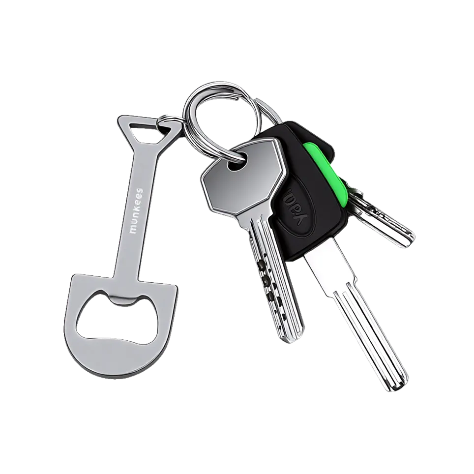 Munkees flesopener schep sleutelhanger aluminium