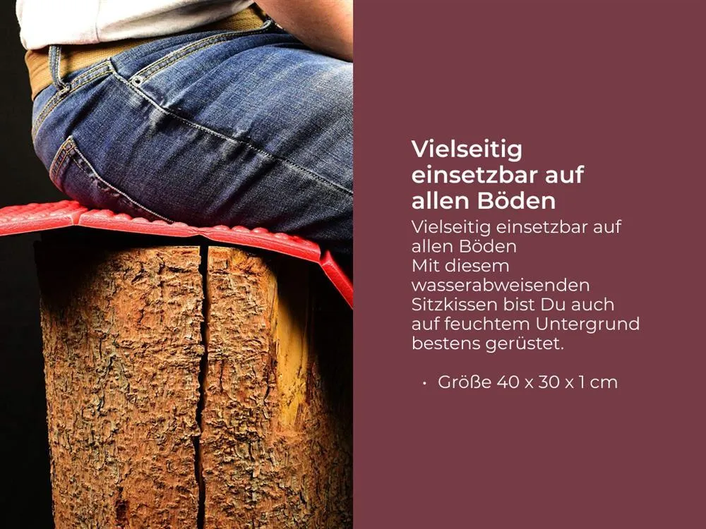 AceCamp Vouwbaar Zitkussen Rood Zwart EVA 38g