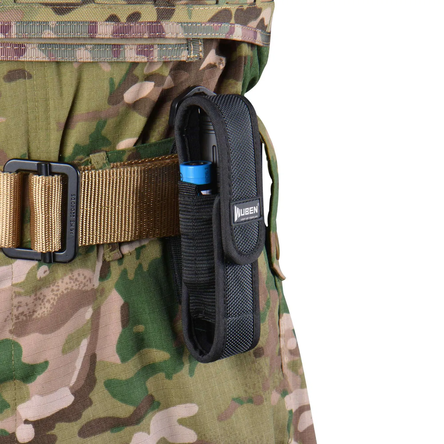 Wuben AS5 nylon zaklamp holster zwart