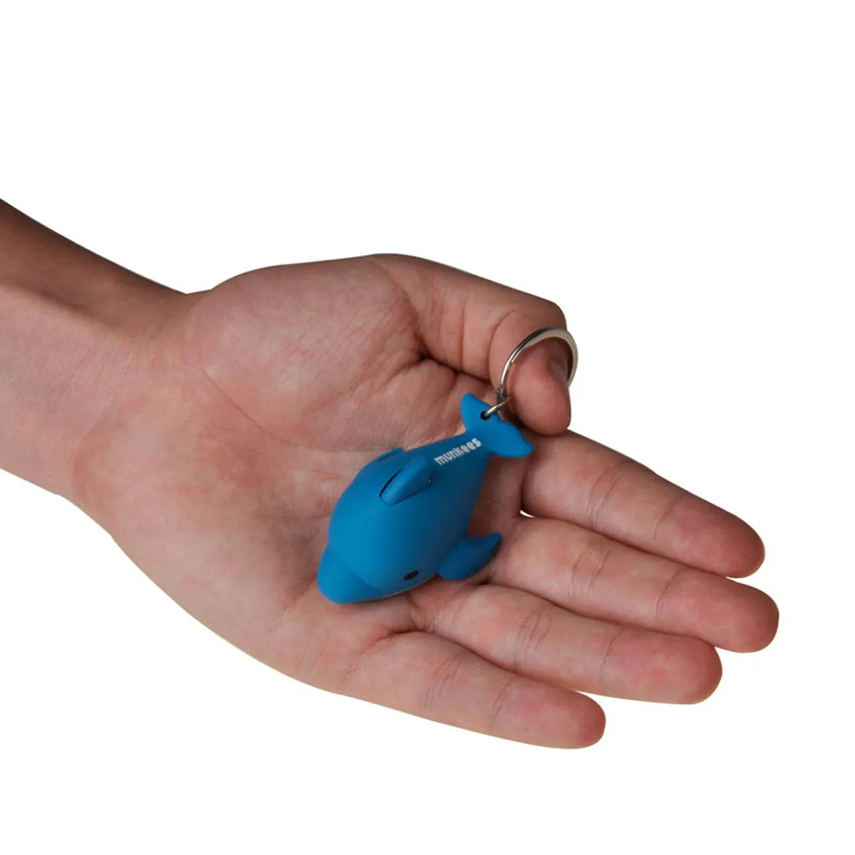 Munkees Dolfijn sleutelhanger met led en geluid blauw