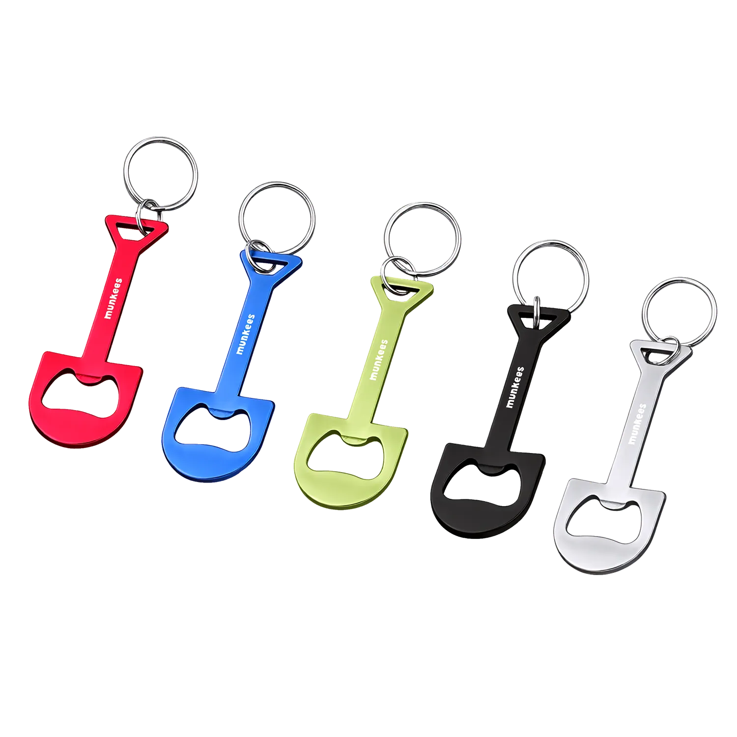Munkees flesopener schep sleutelhanger aluminium