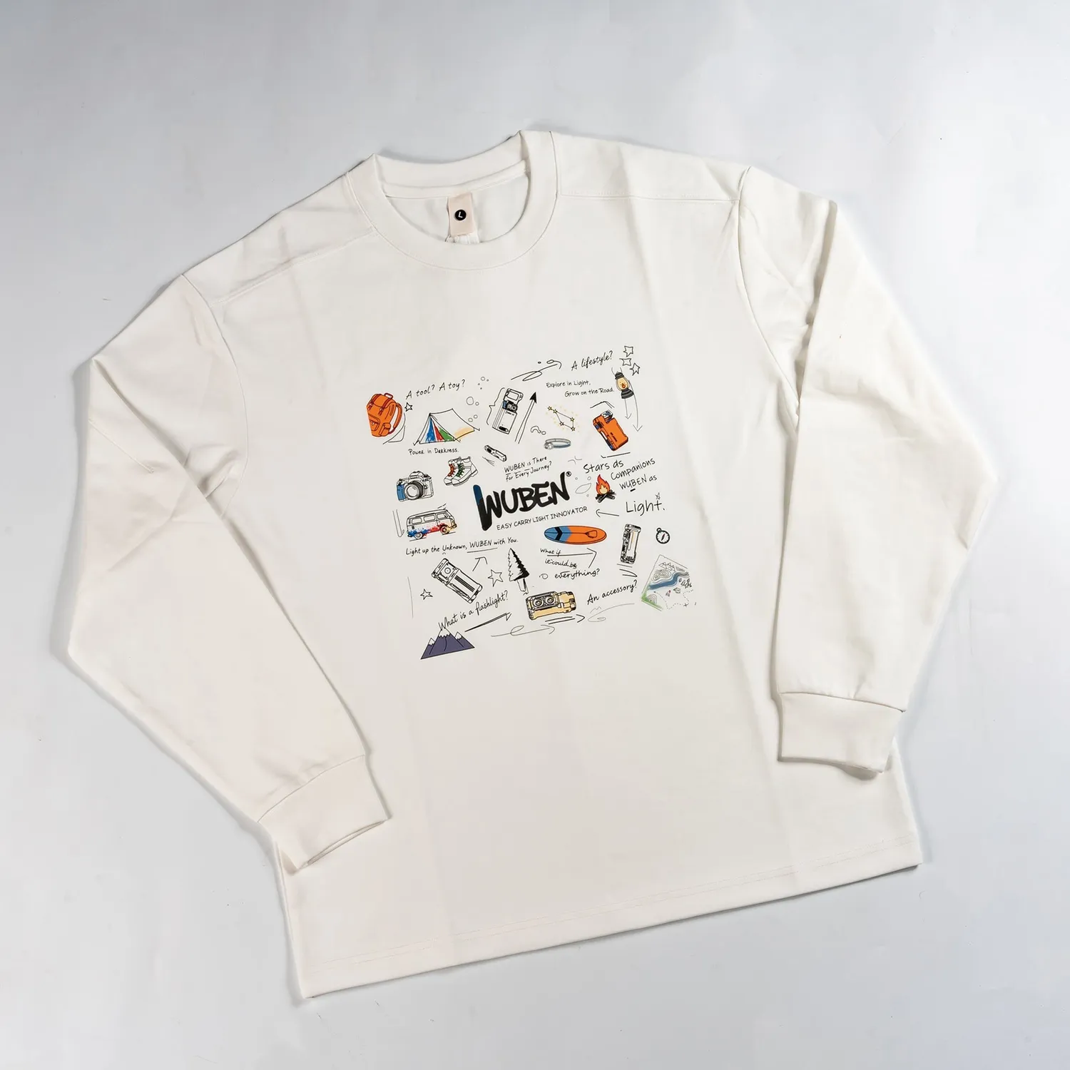 Wuben Heavyweight longsleeve katoen navy M-XXXL
