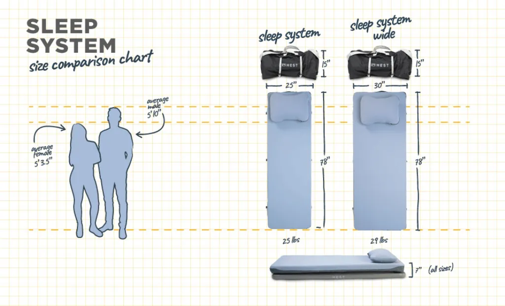 Hest Sleep System slaapsysteem matras met kussen